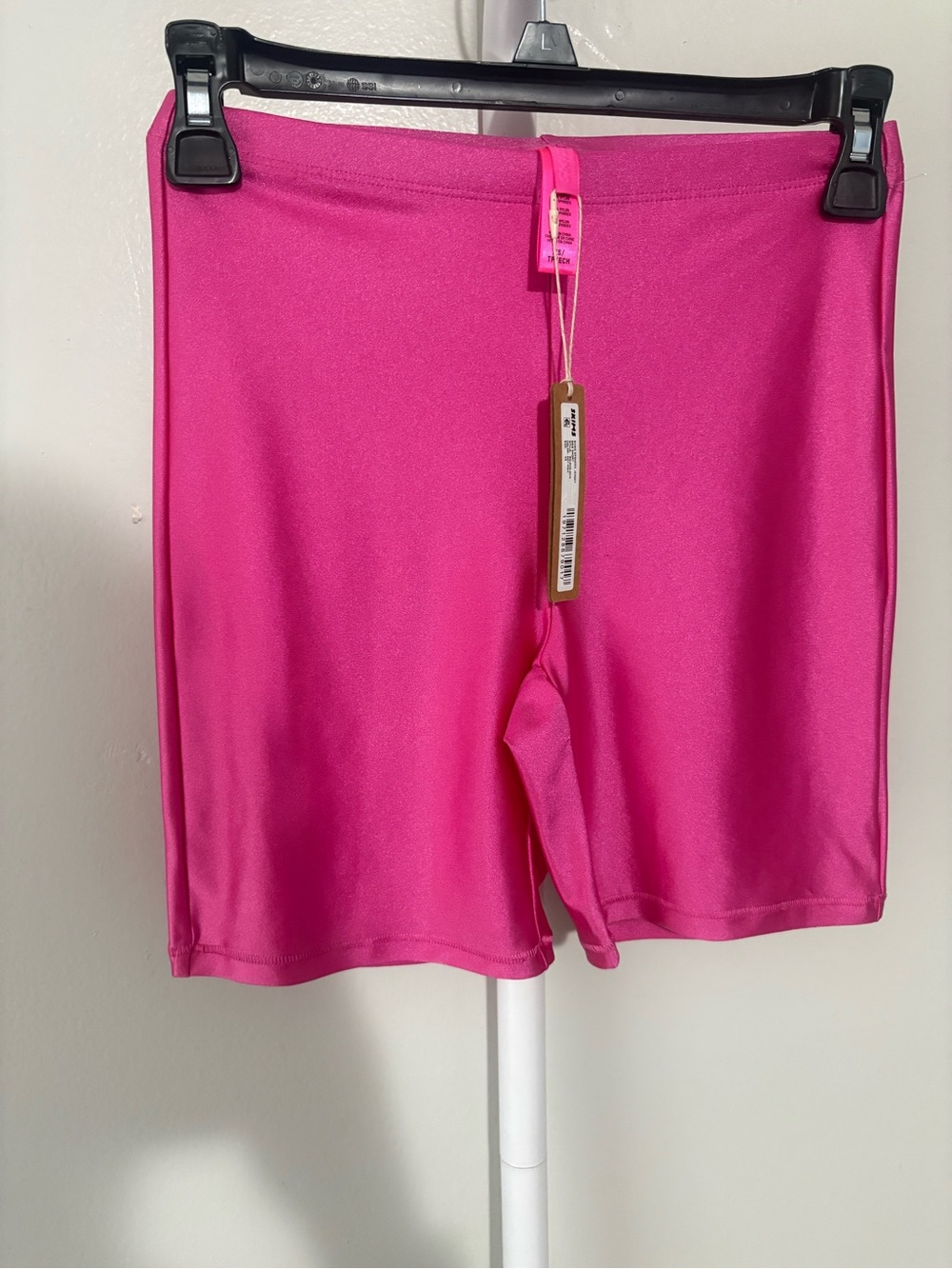 SKIMS Hot Pink Shimmer Bike Shorts